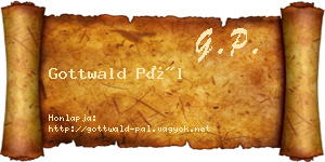 Gottwald Pál névjegykártya